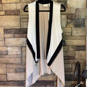 Chico's 'The Knit Kit' colorblock long vest NWT